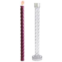 ราคา Twist Taper Candle Mold 3D Long Spiral Candle Cylinder Moulds Pillar Candle Molds for Cake Candles Chime Candles Table Candles Making successful (20514422324)