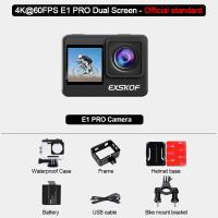 ราคา 4K Action Camera SJCAM SJ4000 AIR 4K 30PFS EXSKOF E1 PRO 4K 60FPS 4x ซูม WIFI กันน้ำ Moto หมวกกันน็อค Cam กีฬากล้องวิดีโอ (20344974300)