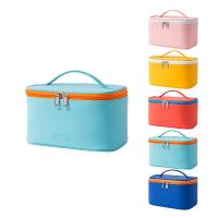 ราคา กระเป๋าเครื่องสำอางสำหรับเดินทางกระเป๋าเครื่องสำอางค์พกพาสำหรับผู้หญิงกระเป๋าเครื่องสำอางแต่งหน้ามีซิปด้านในมีกระเป๋าหนัง PU กันน้ำซักได้ (20922765914)