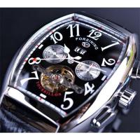 ราคา Forsining Men S Casual Automatic Mechanical Watch Fashion Tourbillon หน้าปัดสี่เหลี่ยม (16782595757)