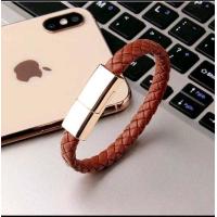ราคา LuckyWd สายชาร์จข้อมือ กำไลสายชาร์จ type c iphone Micro B เก็บง่าย พกพาสะดวก วัสดุทำจากหนังถัก กําไลสายชาร์จ iphone สร้อยข้อมือสายดาต้า สายชาร์จข้อมูลแบบเร็ว กำไลสายชาร์จ USB กำไลสายชาร์จ Power Chargi