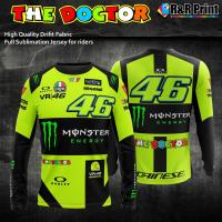 ราคา Velentino Rossi VR46 MotoGP เสื้อแขนยาว สําหรับขี่จักรยาน Yamaha (20639316144)