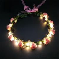 ราคา LED Headwear For Special Occasions Bride Hair Accessory Flashing Glow Headband LED Flower Crown Christmas Headwear (19913628037)