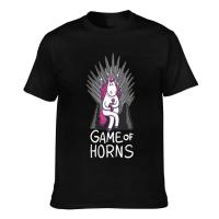 ราคา ย้อนยุคเสื้อยืด ผ้าฝ้าย พิมพ์ลาย Game Of Horns Unicorn Game Of Thrones สําหรับผู้ชายS 5XLS 5XL (18073855547)