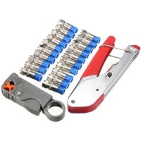 ราคา Coax Crimping Tool Set Crimping Pliers And Strippers For RG6 Coax Crimpers With Compression Connectors (15914717374)