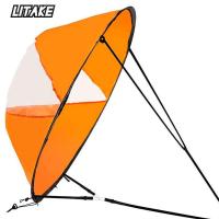 ราคา เรือคายัค Downwind Wind Paddle Sail พร้อมหน้าต่างใสแบบพกพาพับ Kayak Thruster อุปกรณ์เสริมสำหรับกระดานโต้คลื่น Ocean Boat (15376940615)