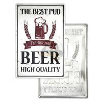 ราคา ป้ายสังกะสีวินเทจ Traditional Beer High Quality ปั๊มนูน ขนาด 20x30 ซม (1231676695)