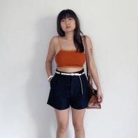 ราคา CHANEL SHORTS I กางเกงขาสั้นเอวสูงผ้าทวิส กางเกงเอวสูงสีพื้น ขาสั้นลูกคุณ กางเกงสไตล์มินิมอลเกาหลี (19457110722)