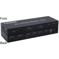 ราคา 4K HDMI Matrix 4X2พร้อมตัวแยกสัญญาณเสียง2X2สวิทช์เมทริกซ์ HDMI 4 In 2 Out สำหรับ PS4 DVD แล็ปท็อปพีซีไปยังทีวีมอนิเตอร์สองจอ (19707989373)