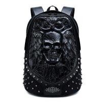 ราคา กระเป๋าเป้ผู้ชายลายนูน3D กระเป๋าเดินทางกระเป๋าเป้สะพายหลังพังค์ร็อก Grimace รูปแบบนกฮูกหัวกะโหลกจิ้งจอกสิงโตกระเป๋าเป้สะพายหลังกระเป๋านักเรียนตลก (14348723170)