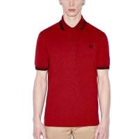 ราคา FRED PERRY อังกฤษแท้22 Perry FP Grain ยอดนิยมแฟชั่นผู้ชายผ้าฝ้ายเสื้อ Lapel เสื้อโปโลแขนสั้นเสื้อยืดสีดำ (16783248900)