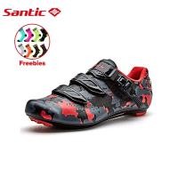ราคา Santic รองเท้าปั่นจักรยานผู้ชายรองเท้าจักรยานเสือหมอบระบายอากาศสีอำพรางรองเท้าปั่นจักรยาน WMS17004 (19266949526)