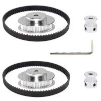 ราคา 2 Sets of 2GT Timing Wheels 20 60 Teeth 5mm Bore Aluminum Timing Pulley 2 Piece Set Length 200mm Width 6mm Belt (18182694641)