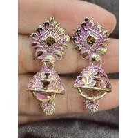 ราคา ต่างหูอินเดียงานลงยาระฆังเล็ก (15727771818)