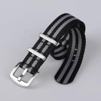 ราคา สายนาฬิกา สายนาโต้ Nato Strap คุณภาพดี สายหนา บัคเคิ้ลแข็งแรง ขอบไม่รุ่ย 20mm 22mm (14179882302)