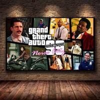 ราคา Klassisk Grand Theft Auto V เกม Art Wall โปสเตอร์ GTA 5ภาพวาดผ้าใบพิมพ์ Stue Soverom Volkveggmaleri Cuadros ใหม่ (19995815983)