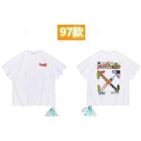 ราคา คลื่นแบรนด์ Offwhite การ์ตูนภาพวาดสีน้ำมันกราฟฟิตี้ลูกศรแขนสั้นชายและหญิงหลวมคู่ OW เสื้อยืดแขนครึ่งฤดูร้อนสีขาว (18989541022)