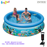 ราคา Intex ส่งฟรี สระอีซี่เซ็ตลายปลาวาฬ โลมา 10 ฟุต 3 05x0 76 ม รุ่น 28124 54900 ที่สูบลมดับเบิ้ล ควิ๊ก วัน (112099087)