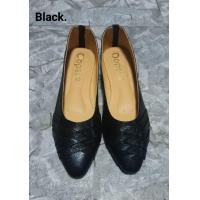 ราคา รองเท้าไซส์ใหญ่มี41ถึง45 คัชชูส้นเตา1นิ้วเนื้อฟอล์ยเงาหน้าสาน (20892289127)