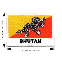 ราคา ตัดรีด ตัวรีดติดเสื้อ อาร์มปัก ติดเสื้อปัก ปักเสื้อ DIY ลายธงBHUTAN สีเหลือง มีบริการเก็บเงินปลายทาง (6296076939)