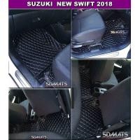 ราคา พรมปูพื้นรถยนต์ 6D SUZUKI SWIFT 2018 23 พรม6D QJ VIP สีดำด้ายครีม หนาพิเศษ เต็มคัน 3ชิ้น (1375872270)