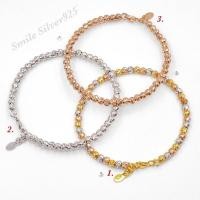 ราคา กำไลเงินแท้ 92 5 Italy ชุบ 3 กษัตริย์ ชุบโรเดียม ชุบโรสโกลด์ (19760112435)