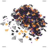 ราคา xiamei 15g Halloween Confetti ฟักทองแมงมุมแม่มด Confetti โรยตกแต่งโต๊ะ (20266120757)