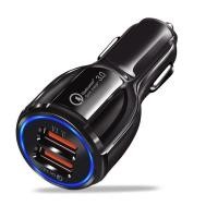 ราคา ส่งจากกรุงเทพฯถึงไว ที่ชาร์จในรถ QC3 0 ชาร์จเร็ว usb car charger quick fast charging หัวชาร์จ อะแดปเตอร์ ชาร์จในรถ 2ช่อง usb 3 0 ที่ชาร์จในรถ 6A (9794987812)