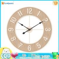 ราคา LumiParty นาฬิกาผนังเนื้อไม้นาฬิกาแขวนผนังเงียบของตกแต่งห้องเรียนสำนักงานครัวห้องนอนสำหรับห้องนั่งเล่นไม่มีเสียงรบกวนเงียบ60ซม (19847336455)