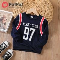 ราคา ชุดเดเสื้อกีฬาพิมพ์ลายตัวอักษรและตัวเลขสำหรับเด็กชายวัยหัดเดิน (19845193732)