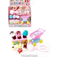 ราคา ชุดตักไอติม Fun play ที่มาพร้อมอุปกรณ์มากมายอยู่ในกล่องเดียว สีสันสดใสน่าเล่นมากๆค่ะ พิเศษเพิ่มรถเข็นมาให้น้องๆหนูๆเล่นเสริมสร้างจินต (4527452345)