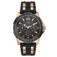 ราคา ORIGINAL GUESS W0366G4 W0366G3 Rose gold Navy Blue Silicon Men Watch (18092573988)