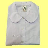 ราคา เสื้อนักเรียนตราสมอ เสื้อนร หญิงแขนยาวคอบัวกลมเอวปล่อย (18434567875)