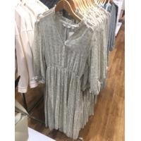 ราคา ซื้อกระโปรงแขนสามส่วนชุดชีฟองจีบสำหรับผู้หญิงเสีย Uniqlo เสื้อห้องลองเสื้อผลิต E438275 433653 (17655487592)