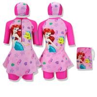 ราคา NADreams ชุดว่ายน้ำเด็กผู้หญิง 3 10 ปี Disney Princes ลายการ์ตูนเจ้าหญิง นางเงือก Aerial Little Mermaid (9040214587)