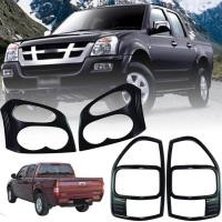 ราคา ครอบไฟหน้า ครอบไฟท้าย รุ่น อีซูซุ ดีแม็กซ์ ISUZU D MAX DMAX ปี 2003 2005 สีดำด้าน 4 ชิ้น (8567816384)