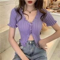 ราคา เสื้อครอปหญิง เสื้อครอป เสื้อเอวลอย เสื้อครอปไหมพม ครอป เอวลอย ครอปไหมพรม เสื้อครอปไหมพรม จัดส่งภายใน1วัน (14919901518)