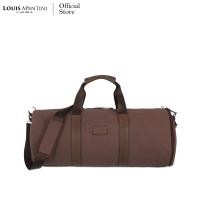 ราคา Louis Montini Round Duffel Bag กระเป๋าเดินทาง ทรงกระบอก กระเป๋าผ้าแคนวาส Overnight Travel Bag BC02 (9542314286)