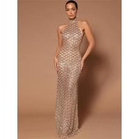 ราคา แฟชั่นสำหรับผู้หญิงเซ็กซี่ Elegant ชุดเดรสเปิดหลังหญิงแฟชั่นเลื่อมแขนกุด Slim ชุดราตรีชุดราตรี Soli ชุดยาว (17338304418)