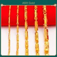 ราคา ASIX GOLD สร้อยคอผู้ชายสีทอง 24K สร้อยคอผู้ชายสุดเท่ ไม่ลอกออก สีไม่เปลี่ยนเป็นสีดํา (16899237972)