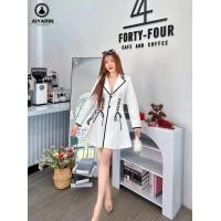 ราคา เช็คในแชทก่อนสั่ง JISOO S 4XL X14 Dress เดรส เดรสสั้น มินิเดรส เดรสสูท เดรสสีขาว ใส่ออกงาน เดรสคอปก สูท สูทกระโปรง สูทผู้หญิง ชุดสาวอวบ เดรสสาวอวบ เดรสแขนยาว (18897875288)