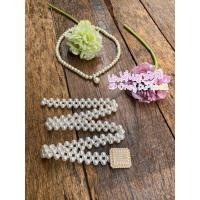 ราคา พร้อมส่ง เข็มขัดมุกชุดไทยลูกสาวเอวยางยืด เข็มขัดอย่างเดียว (19471883576)