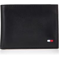ราคา Tommy Hilfiger Mens Leather Wallet Slim Bifold with 6 Credit Card Pockets and Removable ID Window One Size Black Dore (15916827203)