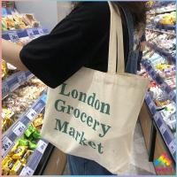 ราคา Sweet T กระเป๋า ผ้าแคนวาสแฟชั่นสไตล์ เกาหลี สกรีน อักษร canvas bag (14161020122)