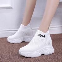 ราคา Breathable Knitted Chunky Sneakers Women New Spring Solid Wedge Sock Shoes Woman Thick Bottom High Top Shoes Female I267 (11739950243)