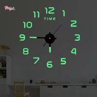 ราคา นาฬิกาติดผนัง DIY สติ๊กเกอร์นาฬิกาติดกำแพงเรืองแสง Prettyia สำหรับห้องรับประทานอาหารครัวสำนักงาน (20982015319)