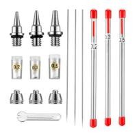 ราคา ชุดอะไหล่แอร์บรัช3ชิ้น0 2 0 3 0 5มม เข็มฉีดยาหัวฉีดหัวฉีดชุดหมวกว่ายน้ำ (19533291907)