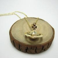 ราคา Vivienne Westwood สีทองสามมิติเปิดใช้งาน Necklace B8251ดาวเสาร์ (19309049864)
