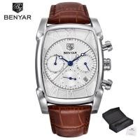ราคา 2023 BENYAR นาฬิกาผู้ชายหนังสีทองนาฬิกากลไกหรูชั้นนำลำลองนาฬิกาสปอร์ต (19168923008)