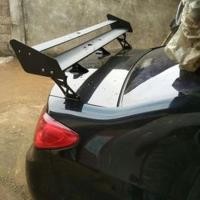 ราคา Spoiler สปอยเลอร์ 2 ชั้น ไม่ต้องเจาะตัวรถ สำหรับรถ 4 ประตู มีสติ๊กเกอร์ voltex (21122971990)